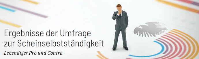 Lebendinges Pro und Contra - Ergebnisse der Umfrage zur Scheinselbstständigkeit