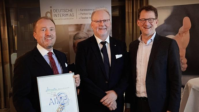 Dr. Martin Kochon, Bodo Blanke und Tilo Ferrari beim AIMP-Jahresforum.