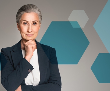 Die Grafik zeigt eine auf Pharma und MedTech spezialisierte Interim Managerin.