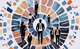 Die Grafik visualisiert das Konzept der Connected Workforce.