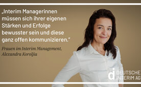 Alexandra Korolija engagiert sich für Frauen im Interim Management.