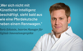 Boris Eckstein im Interview: Wie Firmen Künstliche Intelligenz nutzen.