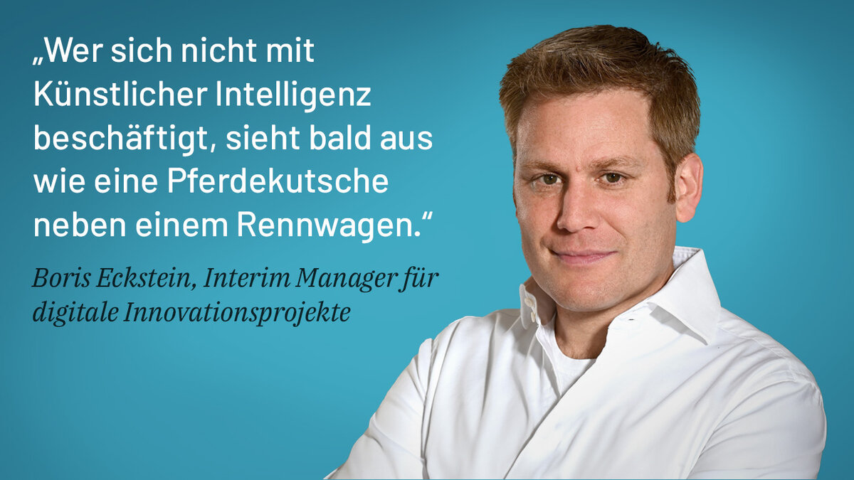 Boris Eckstein im Interview: Wie Firmen Künstliche Intelligenz nutzen.