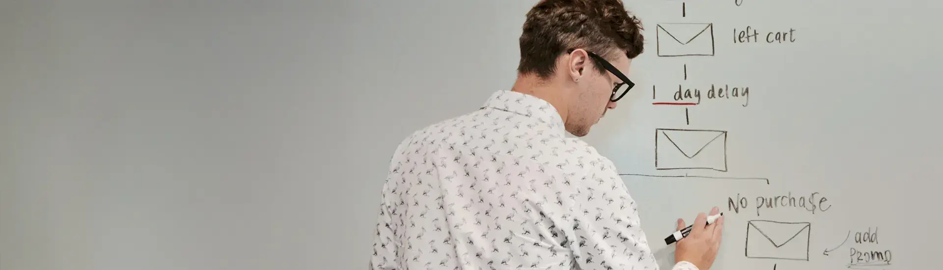 Interim Management Digital Marketing: Das Bild zeigt einen Digital Marketing Manager, der eine Kampagne plant.