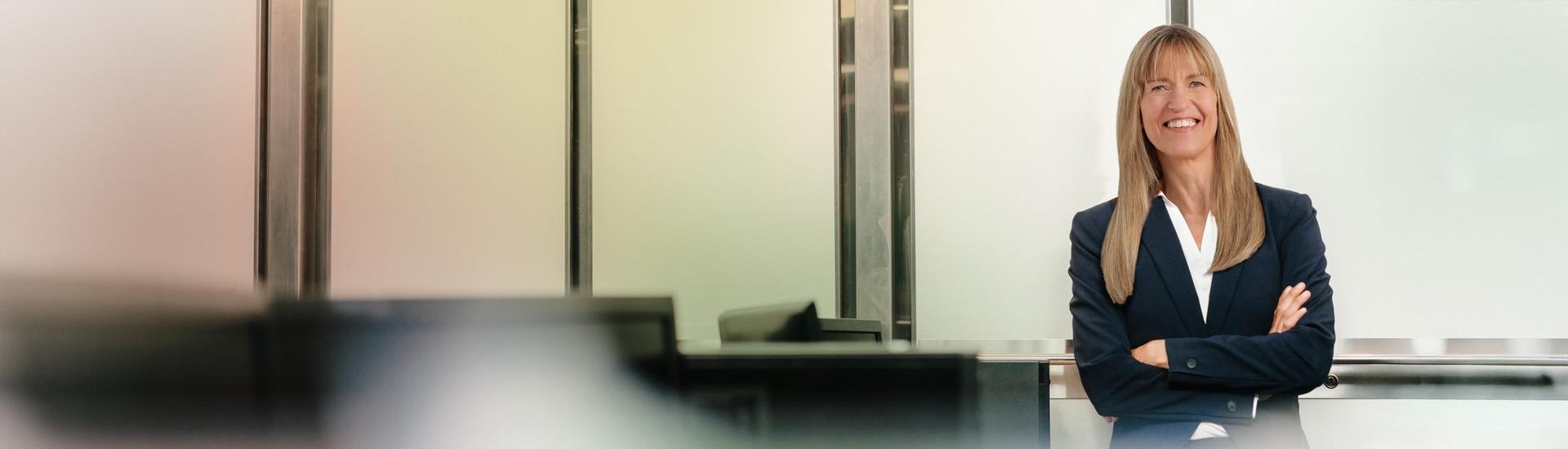 Das Bild zeigt Marlise Stauffer, Geschäftsführerin der Swiss Interim GmbH.