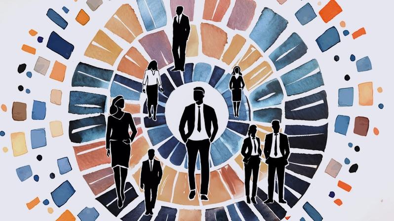 Connected Workforce: Die Grafik visualisiert das Konzept der Connected Workforce.