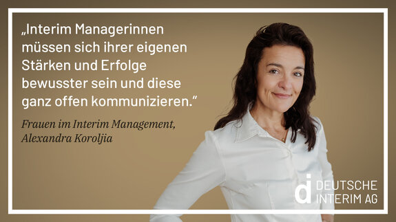 Alexandra Korolija engagiert sich für Frauen im Interim Management.